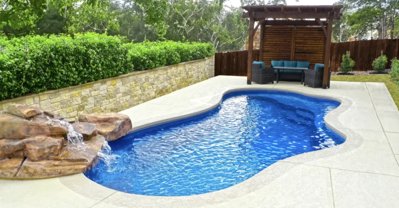 The Eden Backyard Fiberglass Pool Design
