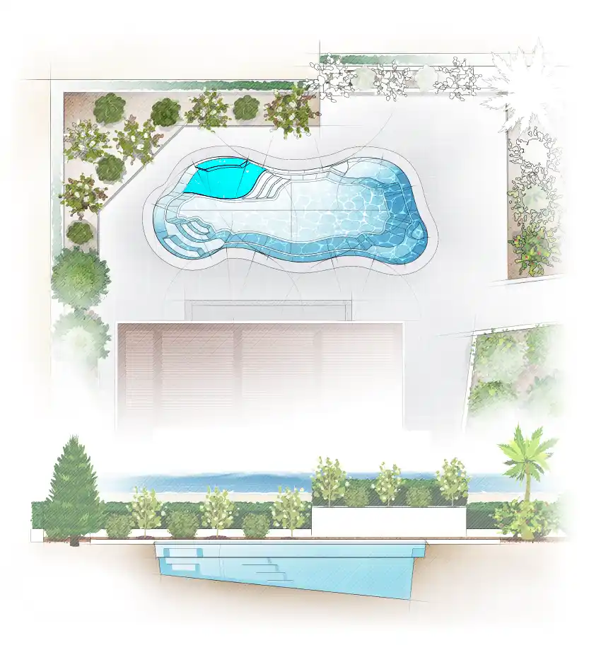 The Aria pool model by Aviva: Architectural drawing and key features