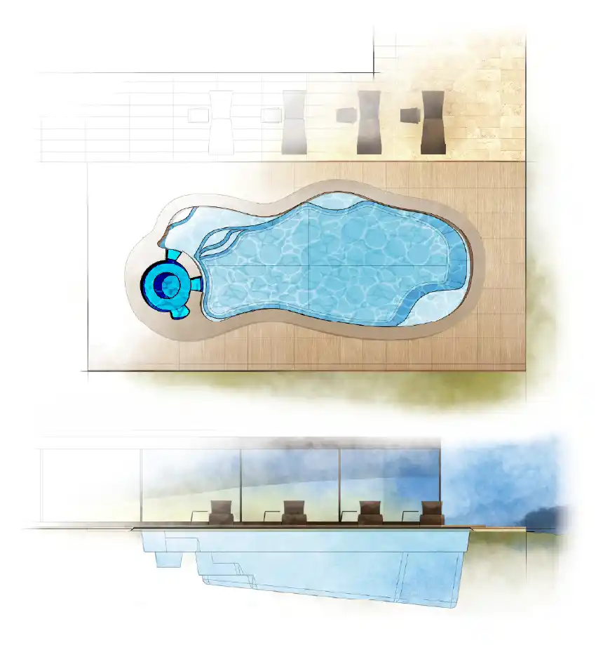 Key features of the Serene backyard pool