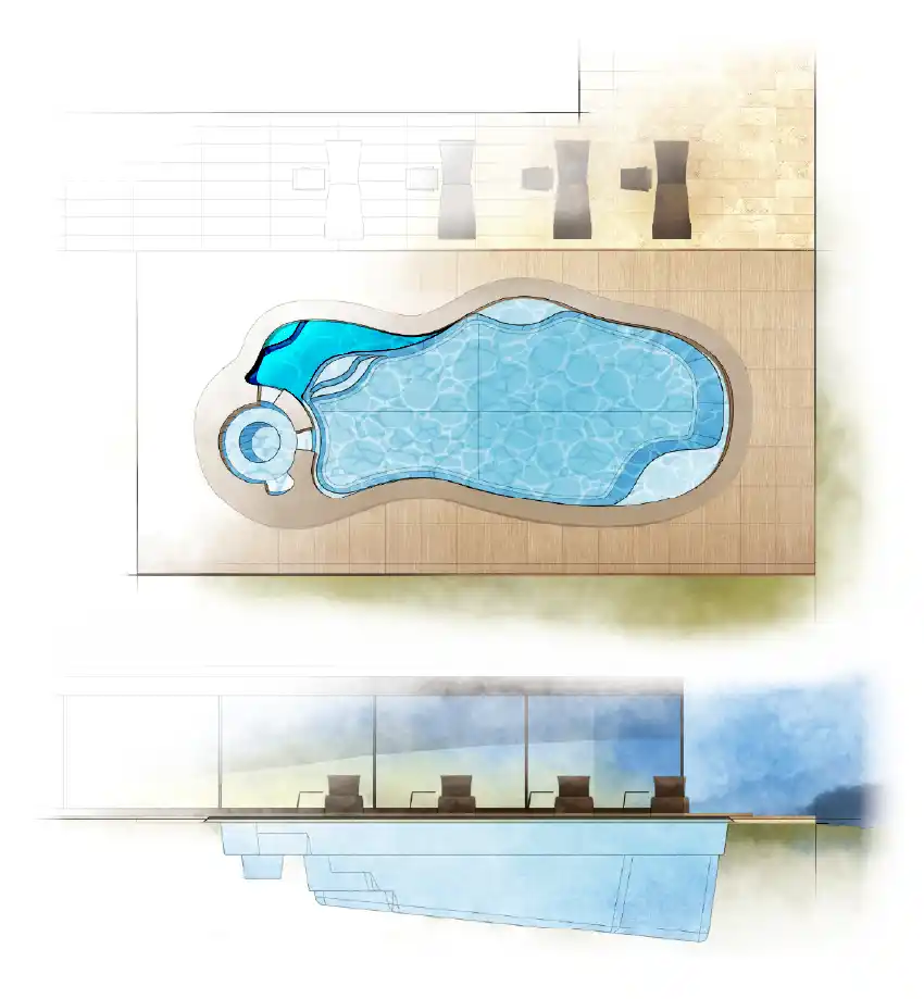 Key features of the Serene backyard pool