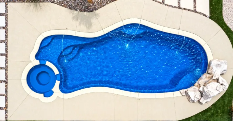 The Serene Backyard Fiberglass Pool Design